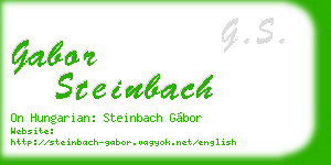 gabor steinbach business card